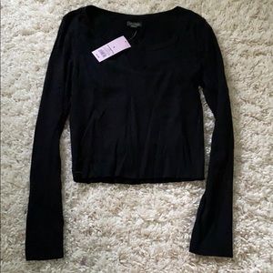 Wild fable black cropped top